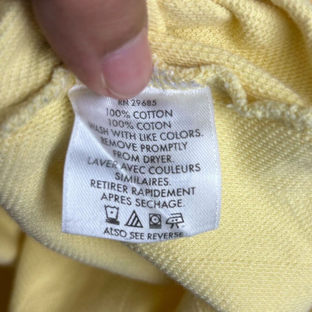 Vintage Men Pendleton Polo Shirt Size L  Yellow Butter 100% cotton Natural - Picture 8 of 13